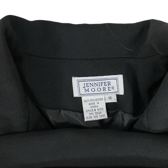 Jennifer Moore Blazer Womens 10 Black Utility Jacket Officecore Corpcore Career - Picture 8 of 15